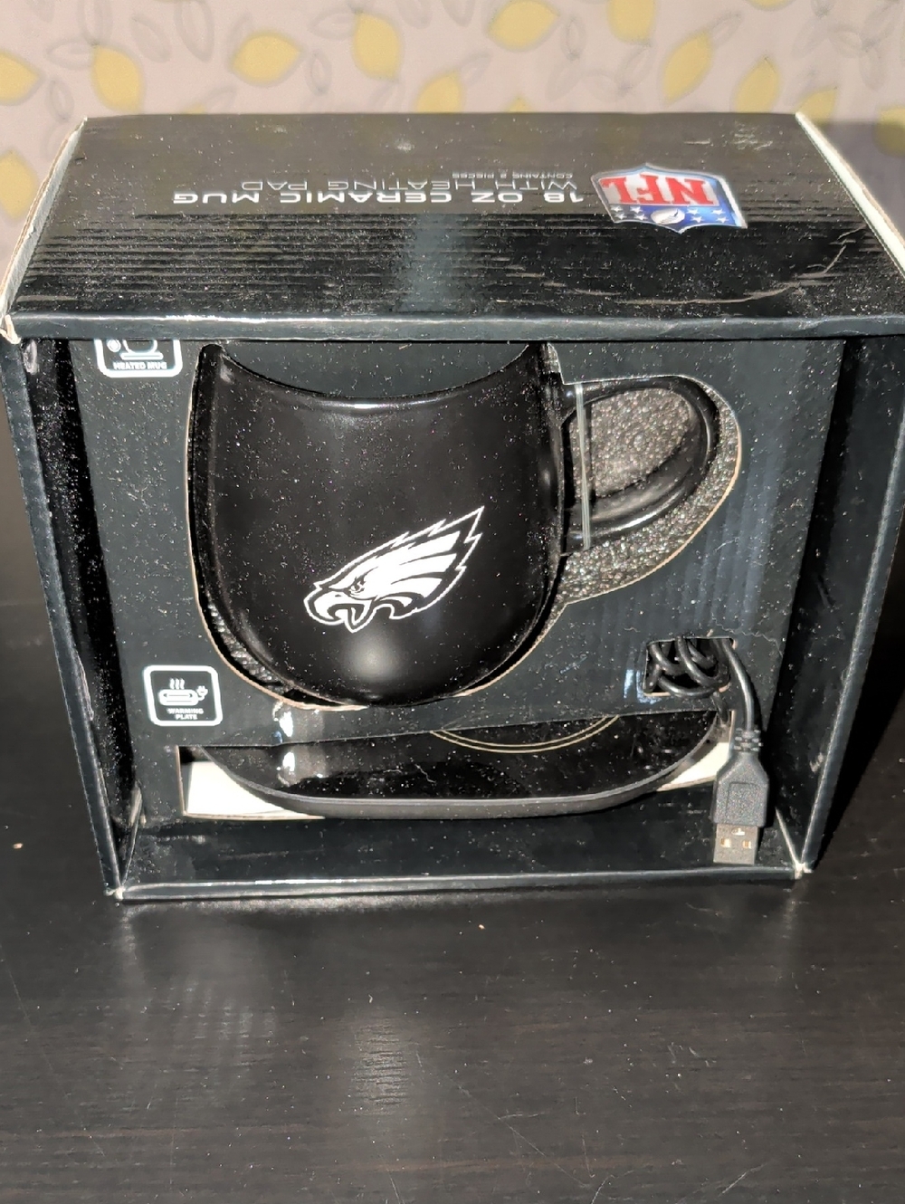 NFL Black Ceramic Mug with NFL Shield Logo